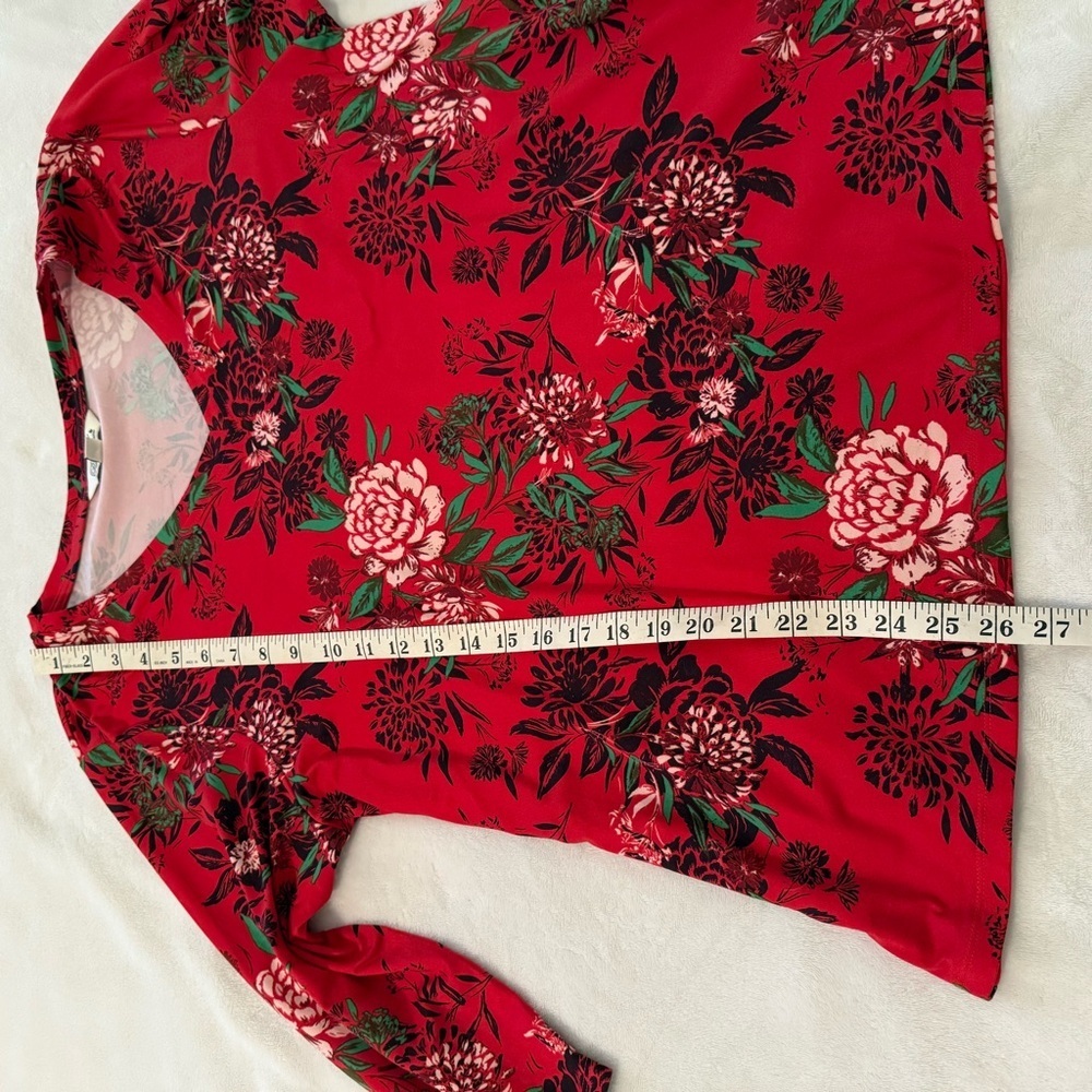 The Pioneer Woman Blouse Top Size XL Floral V-Neck Pullover 3/4 Sleeve Casual - Picture 8 of 8